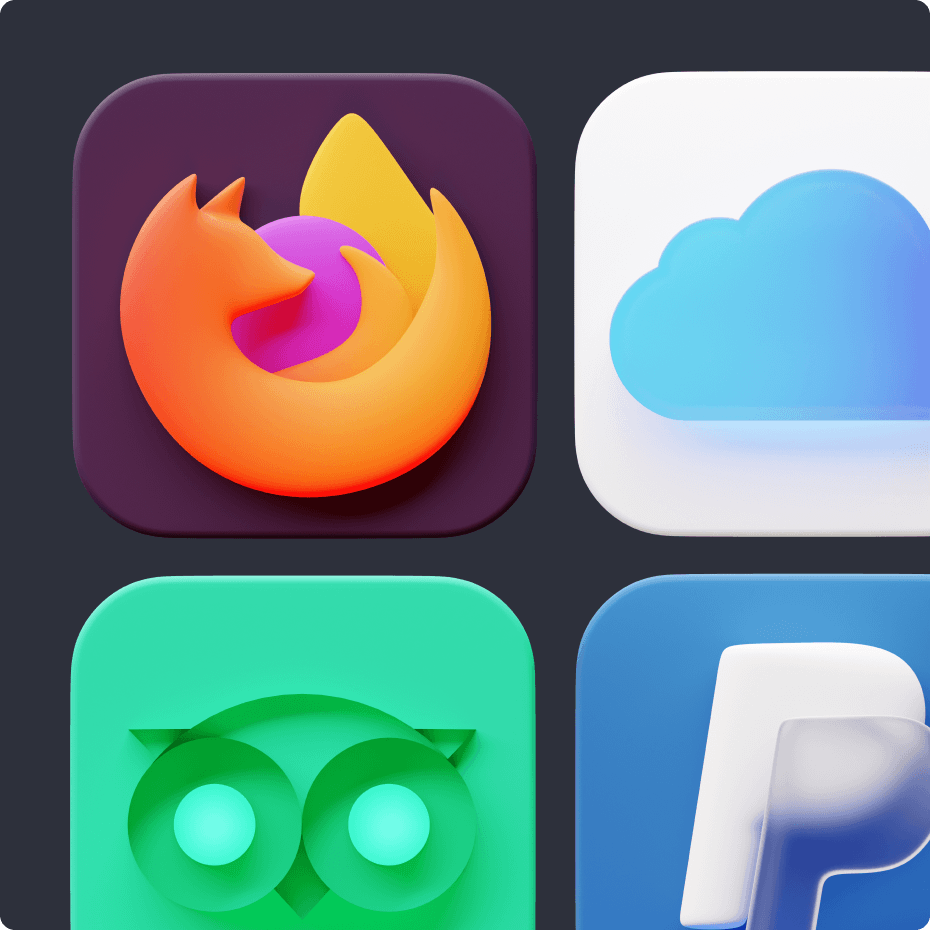 Colorful iOS 3d icon